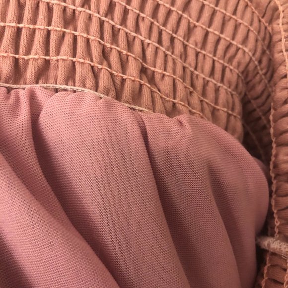 Muted Pink Handmade OOAK Ruched Fairy Dress Plush Fairycore Dusty Rose Y2K - Picture 8 of 9